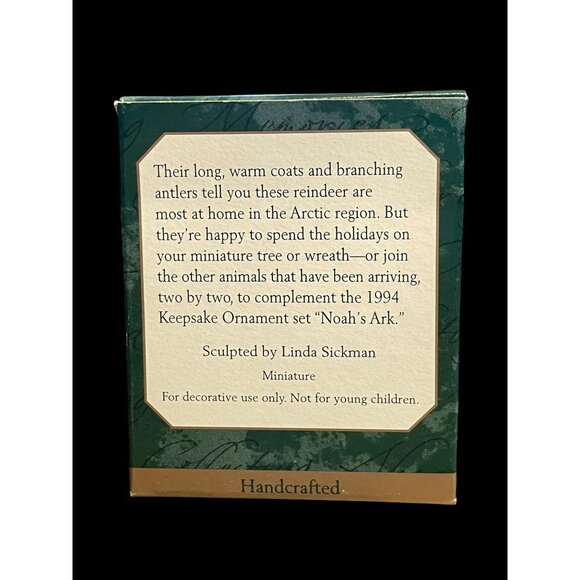 1999 Hallmark Keepsake Christmas Ornament Trusty Reindeer Noah's Ark Miniature - Picture 5 of 6